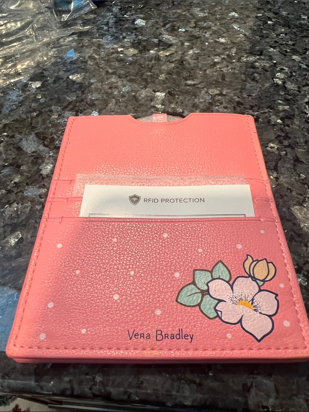 Vera Bradley Pink Minnie Mouse Floral Passport Wallet - Picture 2 of 3